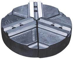 Abbott Workholding Products - 15" & Up Chuck Capacity, 1.5mm x 60° Serrated Attachment, Round Soft Lathe Chuck Jaw - 3 Jaws, Cast Aluminum, 1.6929" Btw Mount Hole Ctrs, 24" Wide x 4" High, 0.8661" Groove, 0.7874" & 20mm Fastener - Benchmark Tooling