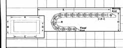 Igus - 0.95 Inch Outside Width x 0.76 Inch Outside Height, Cable and Hose Carrier Plastic Crossbar Mounting Bracket Set - 1-1/2 Inch Bend Radius, 0.63 Inch Inside Width x 0.57 Inch Inside Height - Benchmark Tooling