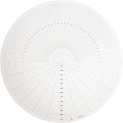 Made in USA - 14 Inch Diameter, Radius and Angle, Mylar Optical Comparator Chart and Reticle - For Use with 10x Magnification - Benchmark Tooling