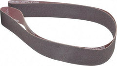 Norton - 2" Wide x 72" OAL, 36 Grit, Aluminum Oxide Abrasive Belt - Aluminum Oxide, Very Coarse, Coated, X Weighted Cloth Backing, Series R228 - Benchmark Tooling