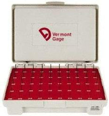 Vermont Gage - 50 Piece, 0.011-0.06 Inch Diameter Plug and Pin Gage Set - Minus 0.0002 Inch Tolerance, Class ZZ - Benchmark Tooling