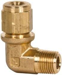 Parker - 1/2" OD, Brass Male Elbow - 250 Max Working psi, Comp x MNPT Ends - Benchmark Tooling