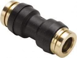 Parker - 1/4" Tube OD, Composite Push-to-Connect Tube Union - Tube to Tube Connection, 250 Max psi, Buna-N O-Ring, -40 to 200°F Working Temp - Benchmark Tooling