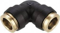 Parker - 3/8" Tube OD, Composite Push-to-Connect Tube Union Elbow - Tube to Tube Connection, 250 Max psi, Buna-N O-Ring, -40 to 200°F Working Temp - Benchmark Tooling