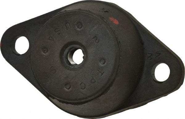 Tech Products - 3/8-16 Bolt Thread, 3-7/8" Long x 2-3/8" Wide x 1-1/4" High Standard Deflection Stud Mount Leveling Pad & Mount - 240 Max Lb Capacity, 1-3/4" Base Diam - Benchmark Tooling