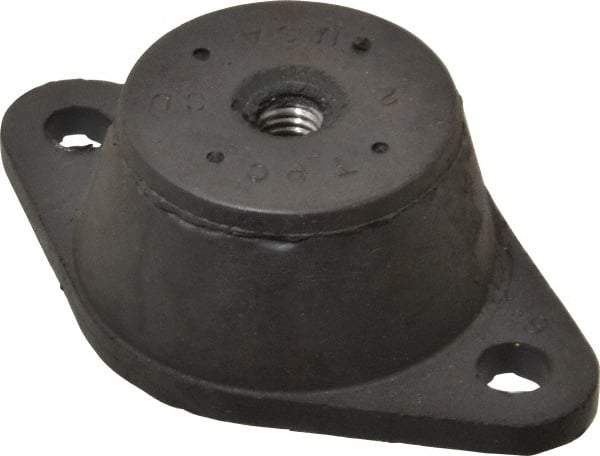 Tech Products - 3/8-16 Bolt Thread, 3-7/8" Long x 2-3/8" Wide x 1-1/4" High Standard Deflection Stud Mount Leveling Pad & Mount - 550 Max Lb Capacity, 1-3/4" Base Diam - Benchmark Tooling