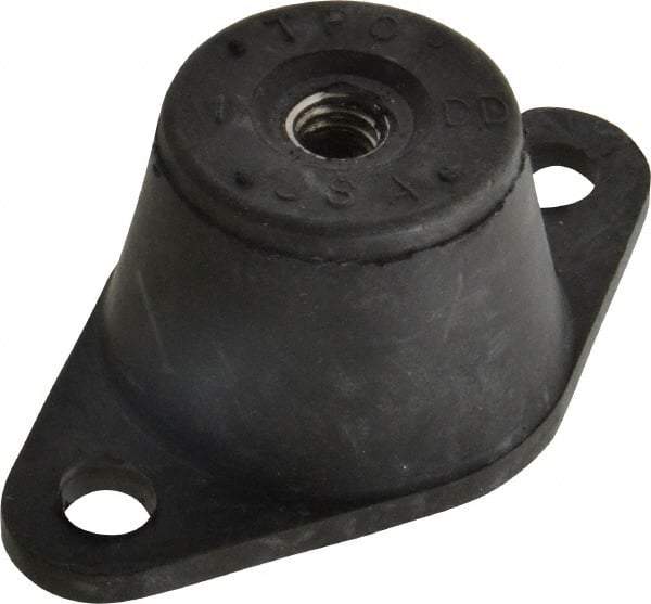 Tech Products - 5/16-18 Bolt Thread, 3-1/8" Long x 1-3/4" Wide x 1-1/4" High Double Deflection Stud Mount Leveling Pad & Mount - 45 Max Lb Capacity, 1-1/4" Base Diam - Benchmark Tooling