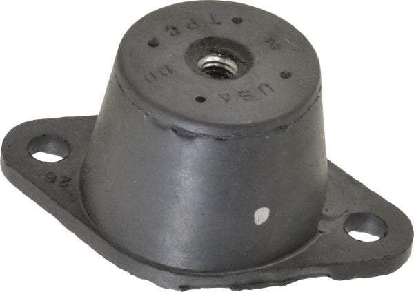 Tech Products - 3/8-16 Bolt Thread, 3-7/8" Long x 2-3/8" Wide x 1-3/4" High Double Deflection Stud Mount Leveling Pad & Mount - 550 Max Lb Capacity, 1-3/4" Base Diam - Benchmark Tooling