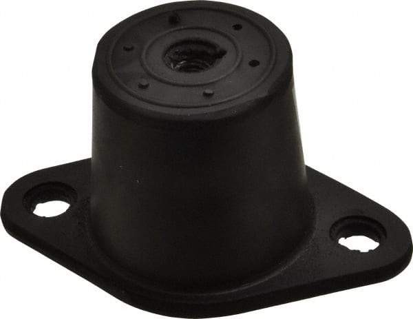 Tech Products - 1/2-13 Bolt Thread, 5-1/2" Long x 3-3/8" Wide x 2-7/8" High Double Deflection Stud Mount Leveling Pad & Mount - 750 Max Lb Capacity, 2-1/2" Base Diam - Benchmark Tooling