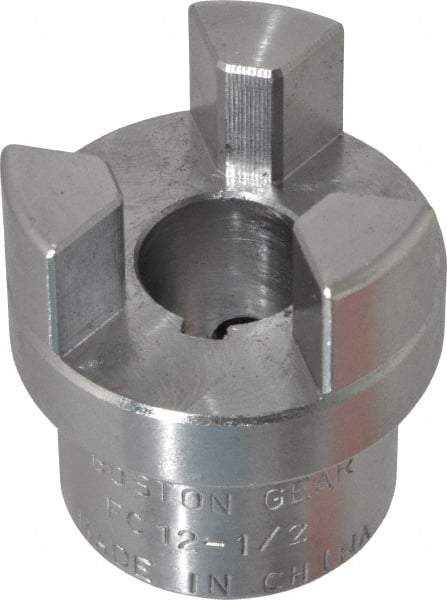 Boston Gear - 1/2" Max Bore Diam, FC12 Coupling Size, Flexible Half Coupling - 1-1/4" OD, 2.32" OAL, Steel - Benchmark Tooling