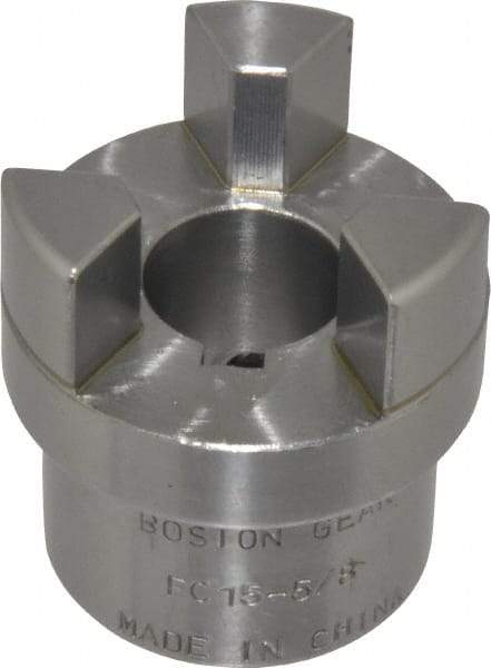 Boston Gear - 5/8" Max Bore Diam, FC15 Coupling Size, Flexible Half Coupling - 1-1/2" OD, 2.76" OAL, Steel - Benchmark Tooling