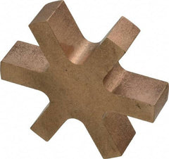 Boston Gear - 1-3/8" Max Bore Diam, FC25 Coupling Size, Flexible 3-Jaw Insert Coupling - 2-1/2" OD, Bronze, Order 2 Hubs & 1 Insert for Complete Coupling - Benchmark Tooling
