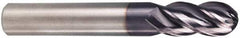 M.A. Ford - 1/4" Diam, 1/2" LOC, 4 Flute Solid Carbide Ball End Mill - ALtima Finish, Single End, 4" OAL, 1/4" Shank Diam, Spiral Flute - Benchmark Tooling