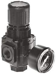 Norgren - 1/4 NPT, 300 Max Supply Pressure, Zinc Compact Regulator, Pressure Gauge Not Included - Benchmark Tooling