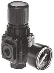 Norgren - 1/4 NPT, 300 Max Supply Pressure, Zinc Compact Regulator, Pressure Gauge Not Included - Benchmark Tooling