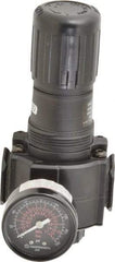 Norgren - 3/4 NPT Port, 220 CFM, Zinc Standard Regulator - 5 to 150 psi Range, 300 Max psi Supply Pressure, 1/4" Gauge Port Thread, 3.15" Wide x 6.67" High - Benchmark Tooling