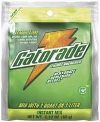 Gatorade - 2.12 oz Pack Lemon-Lime Activity Drink - Powdered, Yields 1 Qt - Benchmark Tooling