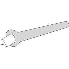 Kennametal - 1-3/8" Open End Wrench for Indexable Tools - Series Erickson - Benchmark Tooling