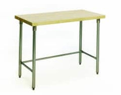 Eagle MHC - 96 Wide x 30" Deep x 34-1/2" High, Stainless Steel Work Table - Rolled Edge, Fixed Legs - Benchmark Tooling