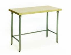 Eagle MHC - 72 Wide x 30" Deep x 34-1/2" High, Stainless Steel Work Table - Rolled Edge, Fixed Legs - Benchmark Tooling