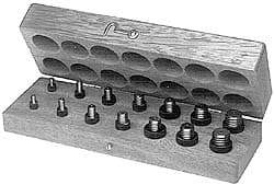 TE-CO - Tapped Hole Location Gage Sets Thread Size Range: #10-24 to 5/8-11 Number of Pieces: 7 - Benchmark Tooling