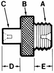 TE-CO - No.6-40 UNF, 1/4 Inch Thread, 3/8 Inch Shaft Length, Tapped Hole Location Gage - Steel, 5/16 Inch Head Diameter, 7/8 Inch Overall Length - Benchmark Tooling