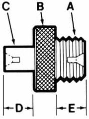 TE-CO - No.6-40 UNF, 1/4 Inch Thread, 3/8 Inch Shaft Length, Tapped Hole Location Gage - Steel, 5/16 Inch Head Diameter, 7/8 Inch Overall Length - Benchmark Tooling