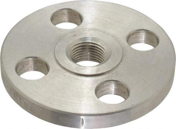 Value Collection - 1/2" Pipe, 3-1/2" OD, Stainless Steel, Threaded Pipe Flange - 2-3/8" Across Bolt Hole Centers, 5/8" Bolt Hole, 150 psi, Grades 304 & 304L - Benchmark Tooling