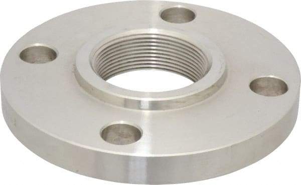 Value Collection - 2" Pipe, 6" OD, Stainless Steel, Threaded Pipe Flange - 4-3/4" Across Bolt Hole Centers, 3/4" Bolt Hole, 150 psi, Grades 304 & 304L - Benchmark Tooling