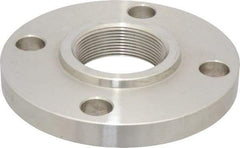Value Collection - 2" Pipe, 6" OD, Stainless Steel, Threaded Pipe Flange - 4-3/4" Across Bolt Hole Centers, 3/4" Bolt Hole, 150 psi, Grades 304 & 304L - Benchmark Tooling