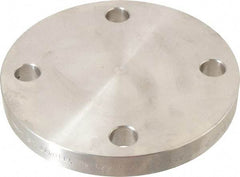Merit Brass - 2-1/2" Pipe, 7" OD, Stainless Steel, Blind Pipe Flange - 5-1/2" Across Bolt Hole Centers, 3/4" Bolt Hole, 150 psi, Grades 304 & 304L - Benchmark Tooling
