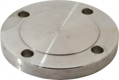 Value Collection - 3" Pipe, 7-1/2" OD, Stainless Steel, Blind Pipe Flange - 6" Across Bolt Hole Centers, 3/4" Bolt Hole, 150 psi, Grades 304 & 304L - Benchmark Tooling