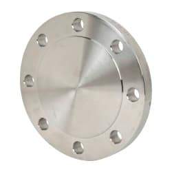 Merit Brass - 4" Pipe, 9" OD, Stainless Steel, Blind Pipe Flange - 7-1/2" Across Bolt Hole Centers, 3/4" Bolt Hole, 150 psi, Grades 304 & 304L - Benchmark Tooling