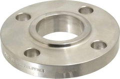 Merit Brass - 1-1/2" Pipe, 5" OD, Stainless Steel, Slip On Pipe Flange - 3-7/8" Across Bolt Hole Centers, 5/8" Bolt Hole, 150 psi, Grades 304 & 304L - Benchmark Tooling