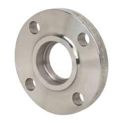 Merit Brass - 2" Pipe, 6" OD, Stainless Steel, Socket Weld Pipe Flange - 4-3/4" Across Bolt Hole Centers, 3/4" Bolt Hole, 150 psi, Grades 304 & 304L - Benchmark Tooling