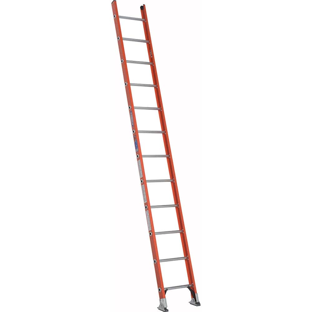 Werner - Extension Ladders; Type: Straight Ladder ; Height (Feet): 12.000 ; Material: Fiberglass ; Load Capacity (Lb.): 300.000 ; Industry Rating: Type IA ; Weight: 27.0000 - Exact Industrial Supply