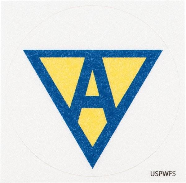 NMC - Pressure-Sensitive Vinyl Safety Sign - Round, 0.004" Thick, Use for Hazardous Materials - Benchmark Tooling