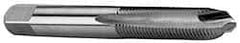 OSG - #1-72 UNF, 2 Flute, Oxide Finish, High Speed Steel Spiral Point Tap - Plug Chamfer, Right Hand Thread, 1-11/16" OAL, 3/8" Thread Length, 0.141" Shank Diam, 3B Class of Fit, Series 105 - Exact Industrial Supply