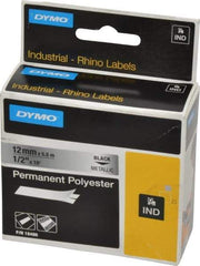 Rhino - 216" Long, Metallized Silver Polyester Metallized Tape - For DYMO Brand Labeling Equipment Designed for "D1" Tapes (Check Width Compatibility) - Benchmark Tooling