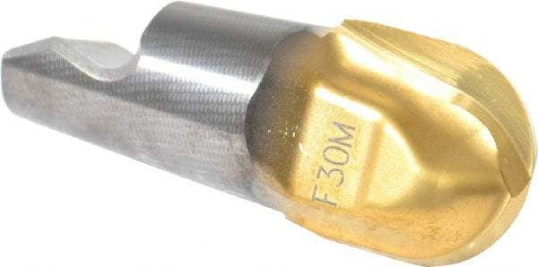 Seco - MM16 M07 Grade F30M Carbide Ball Nose Milling Tip Insert - TiAlN/TiN Finish, 2 Flutes, 5/8" Cutting Diam, 0.638" Depth of Cut, 0.724" Extension, 5/16" Cnr Rad - Benchmark Tooling
