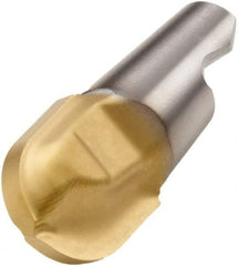 Seco - MM06 MD02 Grade T60M Carbide End Milling Tip Insert - TiAlN/TiN Finish, 2 Flutes, 0.236" Cutting Diam, 0.242" Depth of Cut, 0.278" Extension, 0.118" Cnr Rad - Benchmark Tooling