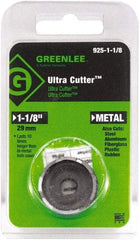 Greenlee - 1-1/8" Diam, 0.53" Cutting Depth, Hole Saw - High Speed Steel Saw, Toothed Edge - Benchmark Tooling