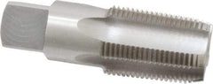 Interstate - 1 - 11-1/2 NPT Thread, 5 Flute Standard Pipe Tap - 3-3/4" OAL, 1-3/4" Thread Length, 1-1/8" Shank Diam, Bright Finish, Carbon Steel - Exact Industrial Supply