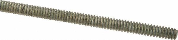 Value Collection - #6-32 UNC (Coarse), 2' Long, Low Carbon Steel Threaded Rod - Zinc-Plated Finish, Right Hand Thread - Benchmark Tooling