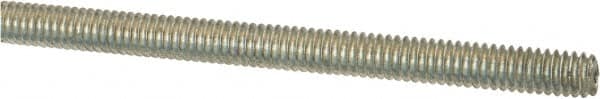 Value Collection - #8-32 UNC (Coarse), 2' Long, Low Carbon Steel Threaded Rod - Zinc-Plated Finish, Right Hand Thread - Benchmark Tooling