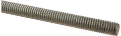 Made in USA - 5/16-18 UNC (Coarse), 2' Long, Low Carbon Steel Threaded Rod - Zinc-Plated Finish, Right Hand Thread - Benchmark Tooling