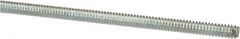 Value Collection - #6-32 UNC (Coarse), 3' Long, Low Carbon Steel Threaded Rod - Zinc-Plated Finish, Right Hand Thread - Benchmark Tooling