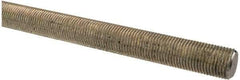 Made in USA - 9/16-18 UNF (Fine), 2' Long, Low Carbon Steel Threaded Rod - Zinc-Plated Finish, Right Hand Thread - Benchmark Tooling