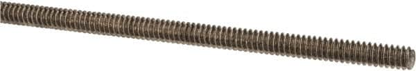 Made in USA - #6-32 UNC (Coarse), 3' Long, Stainless Steel Threaded Rod - Right Hand Thread - Benchmark Tooling