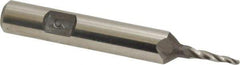 Made in USA - 3° Taper Angle per Side, 1/16" Small End Diam, 1/2" LOC, High Speed Steel 3 Flute Tapered Ball End Mill - 2-5/8" OAL, 3/8" Shank Diam - Benchmark Tooling
